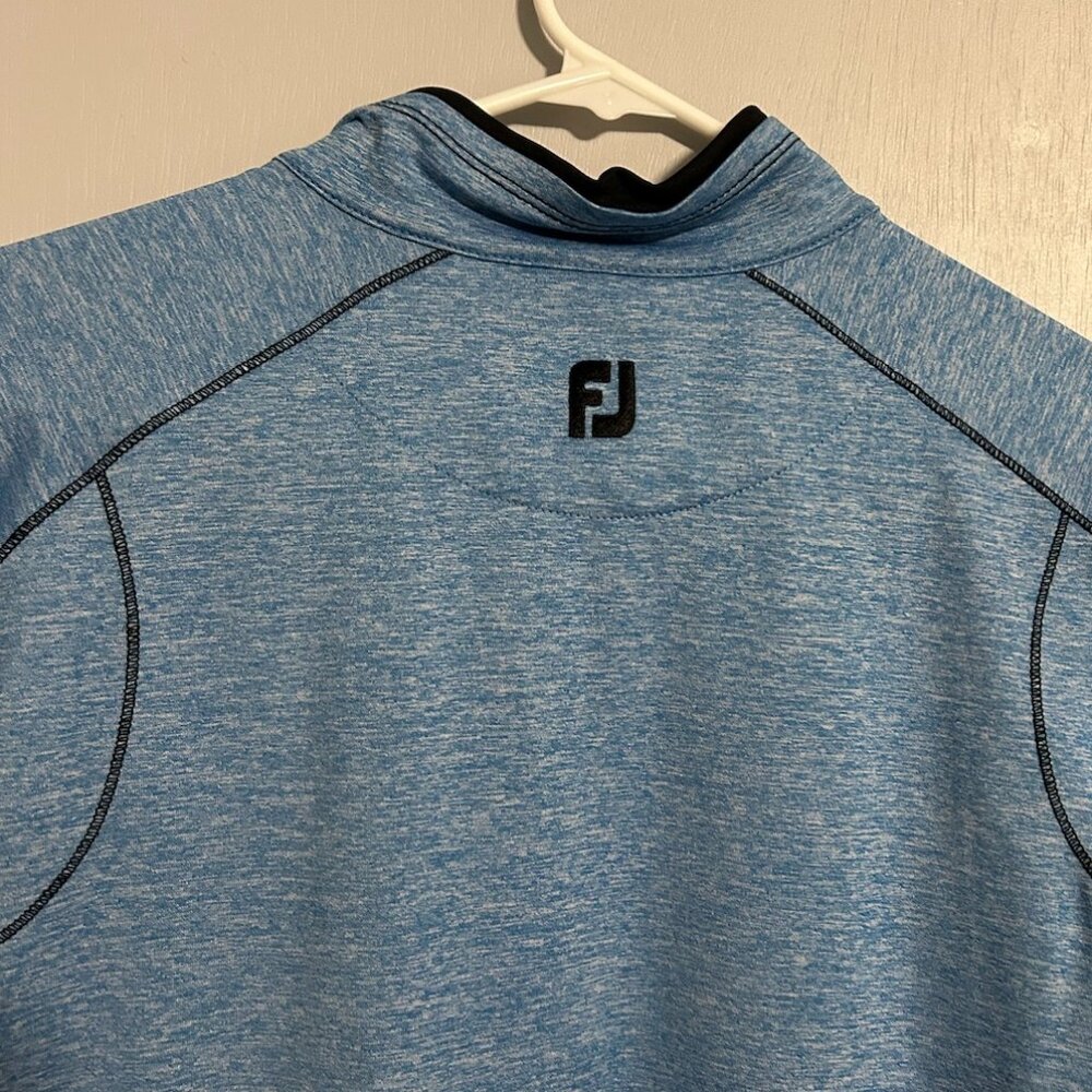 FootJoy Heathered Blue 1/4 Quarter Zip Golf Pullover Women's Size L - Picture 9 of 12